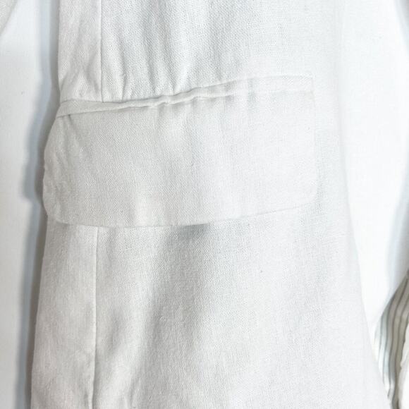 Tahari White Linen Blend Oversized Blazer Jacket - Picture 6 of 12